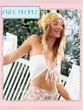 Free People Summer convertible tie halter bandeau bra crop top Intimately (new)